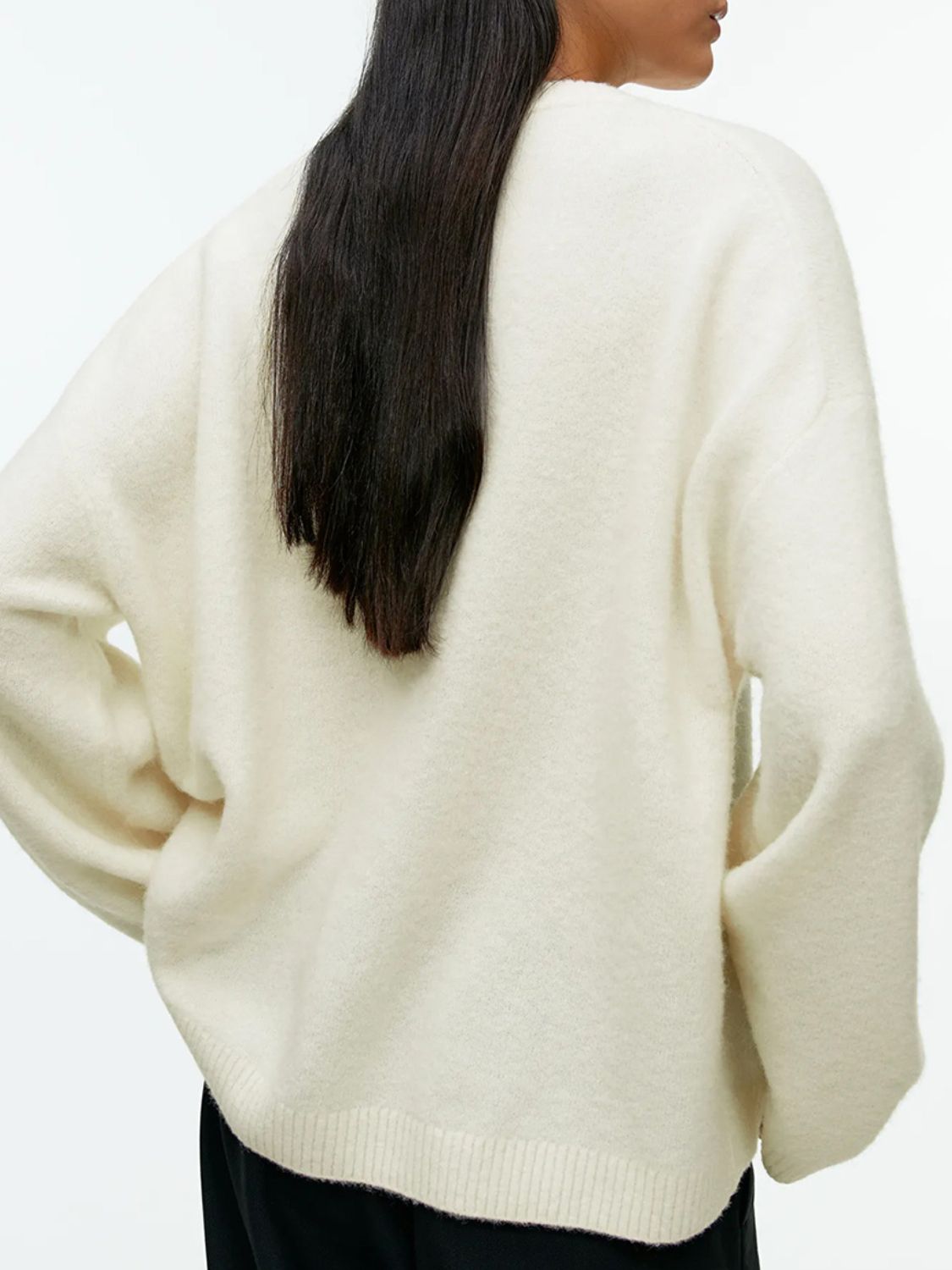 Round Neck Drop Shoulder Sweater