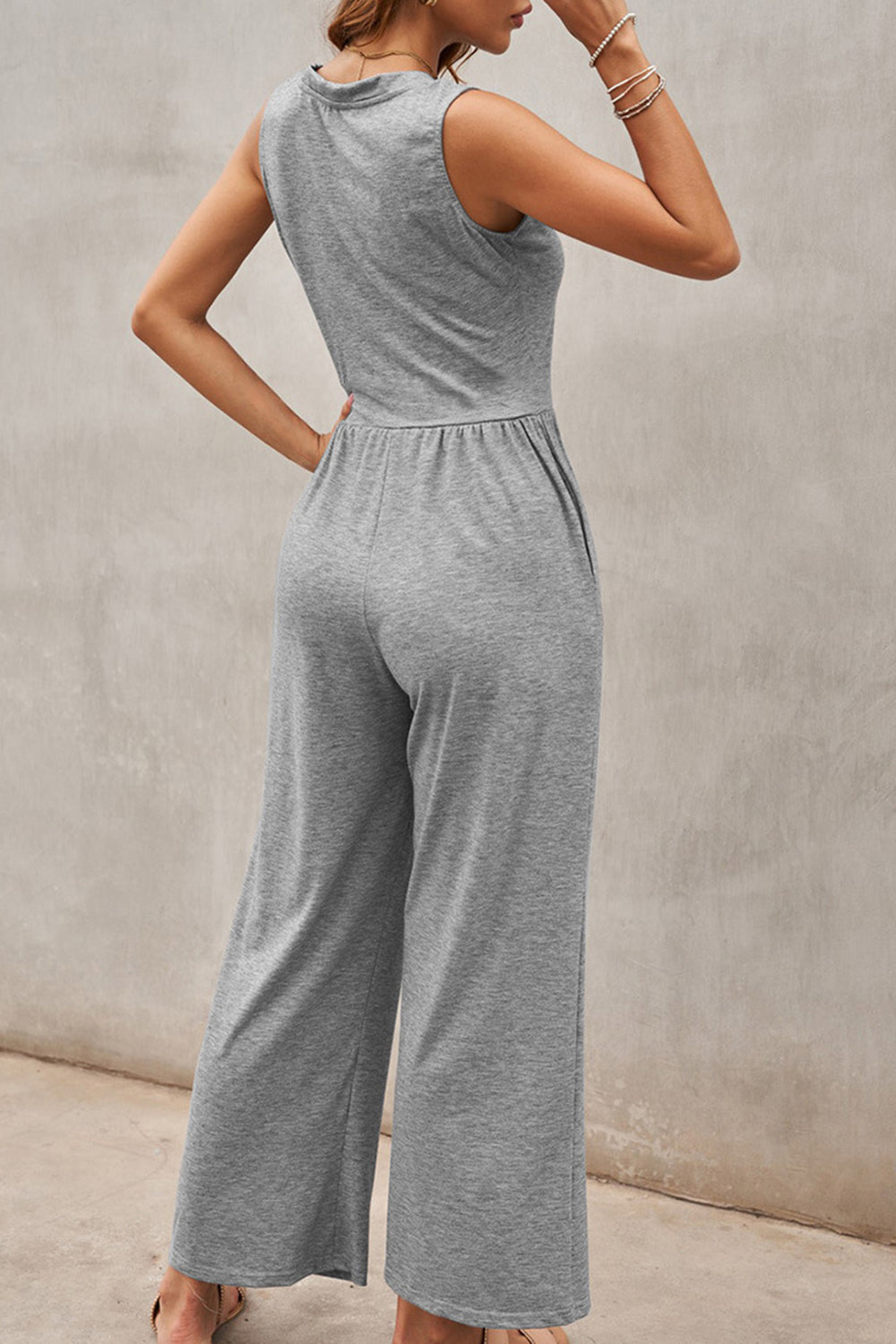 Full Size Scoop Neck Wide Strap Jumpsuit