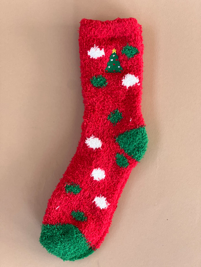 Polka Dot Christmas Socks