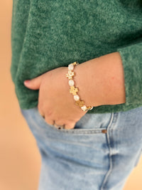 Cross and Pearl Beaded Bracelet