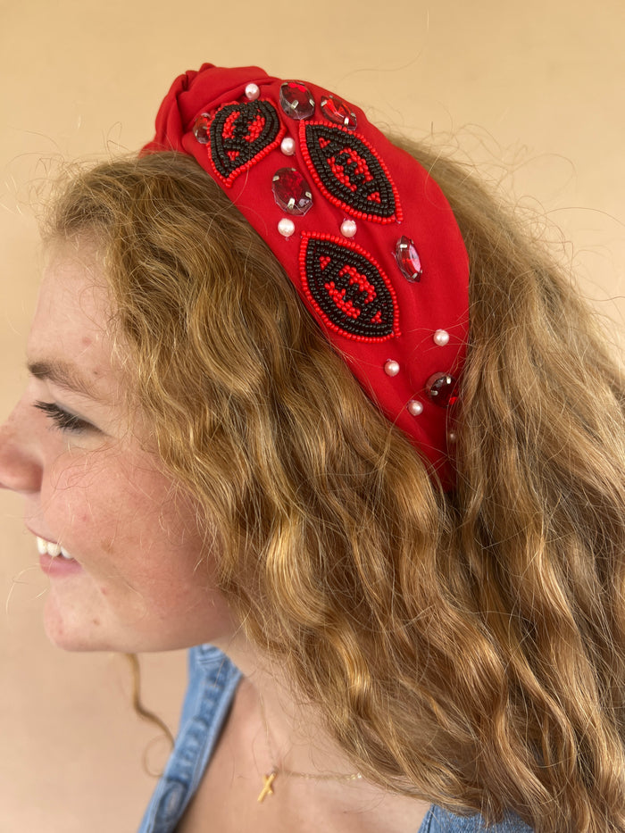 GAMEDAY Football Beaded Headband