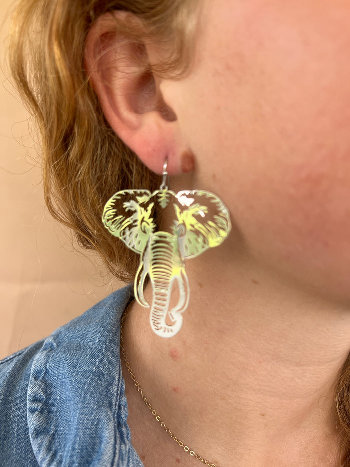 Filigree Elephant Earring