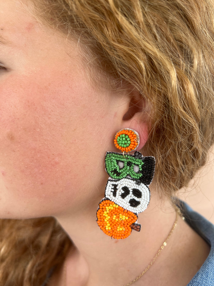 Boo Beaded Earring