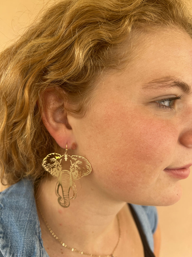 Filigree Elephant Earring