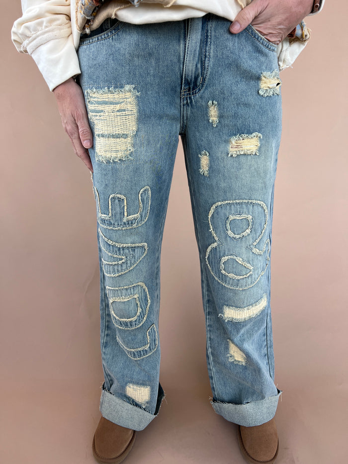 The Trisha Patch Denim Jeans