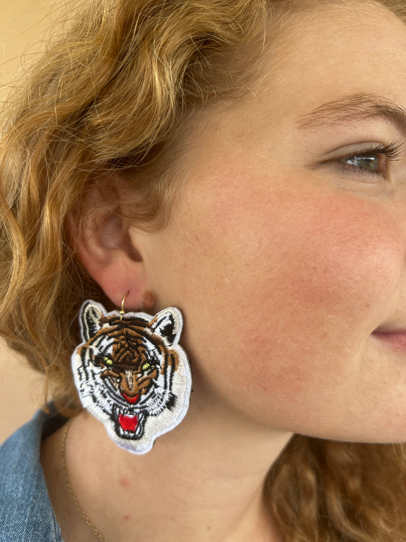 Tiger Patch Earring