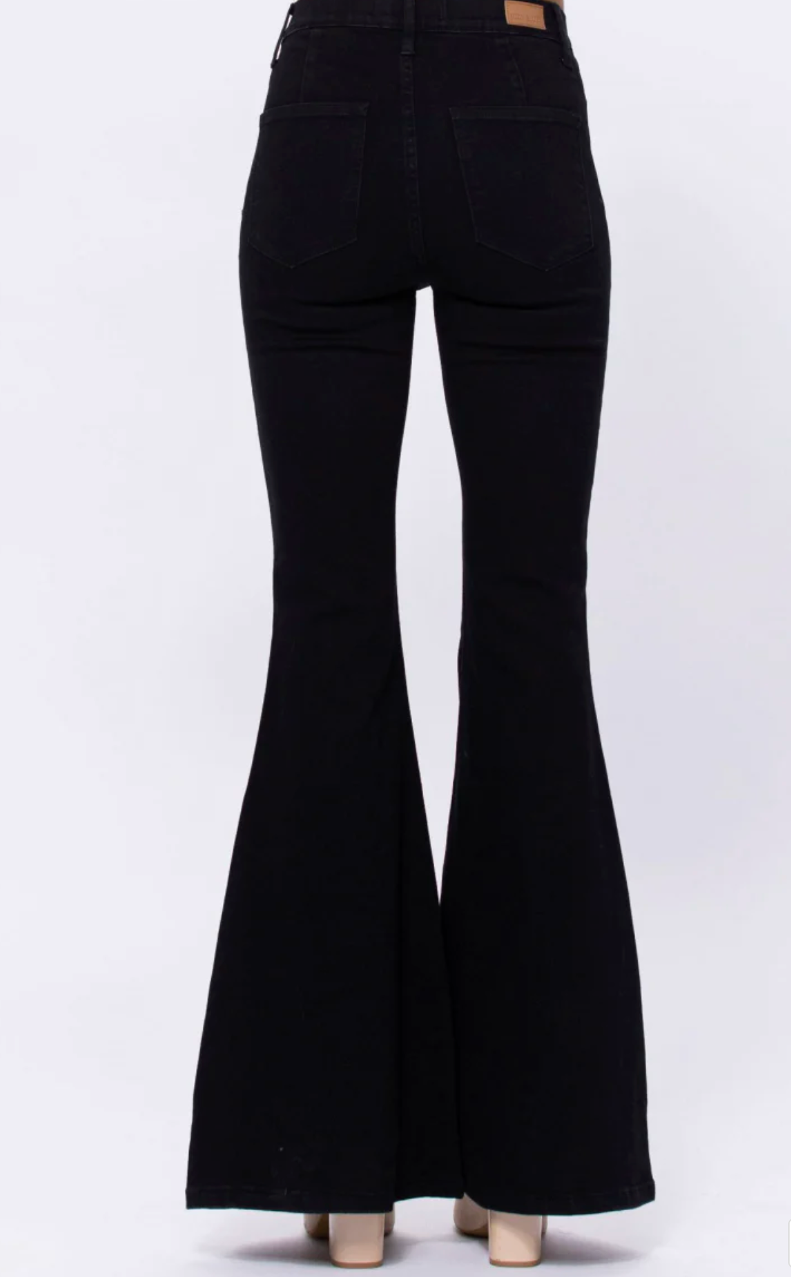 Judy Blue black hi-rise pull on super flare-35A