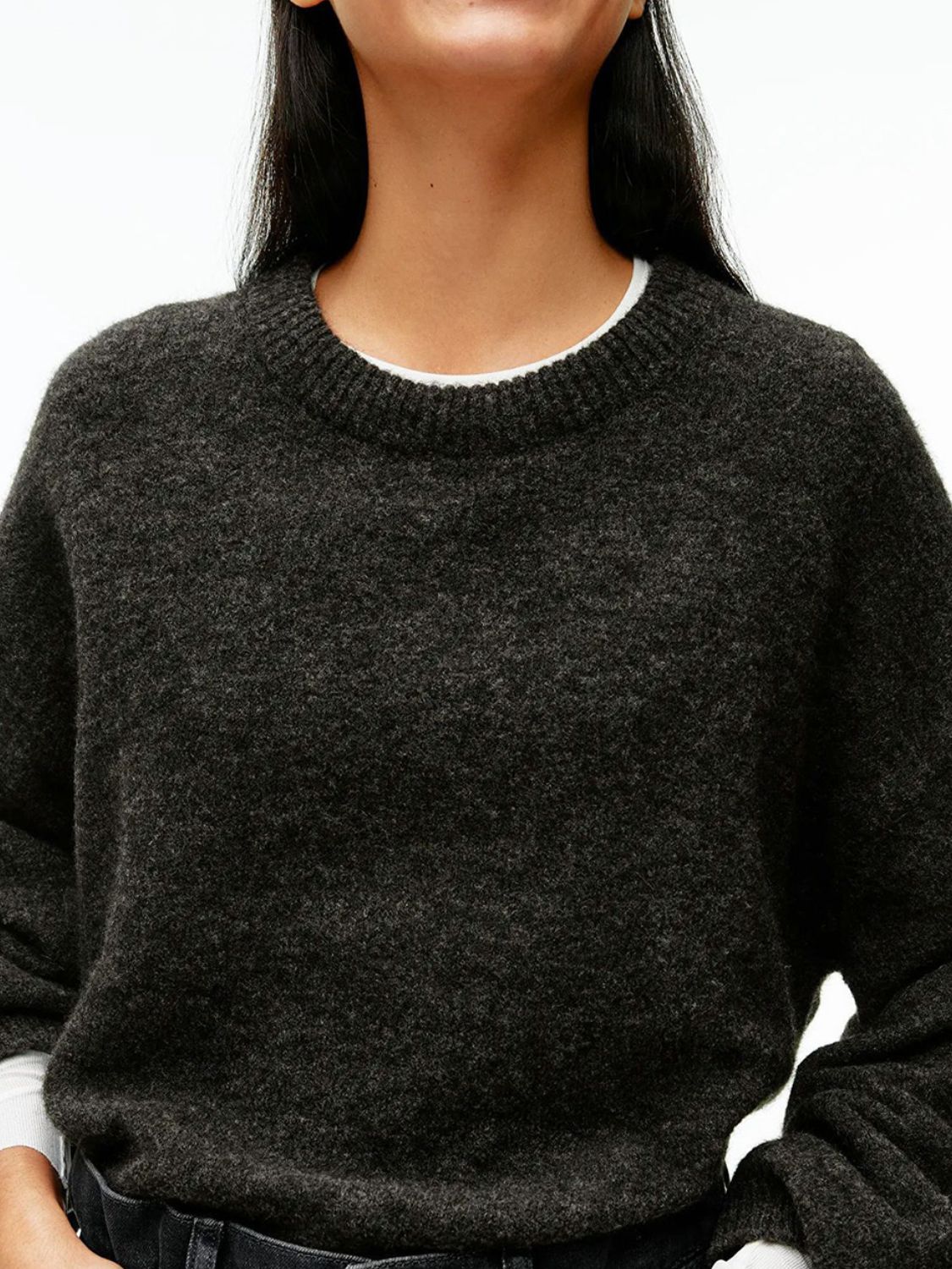 Round Neck Drop Shoulder Sweater