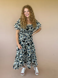 The Miles Floral Midi- Dress