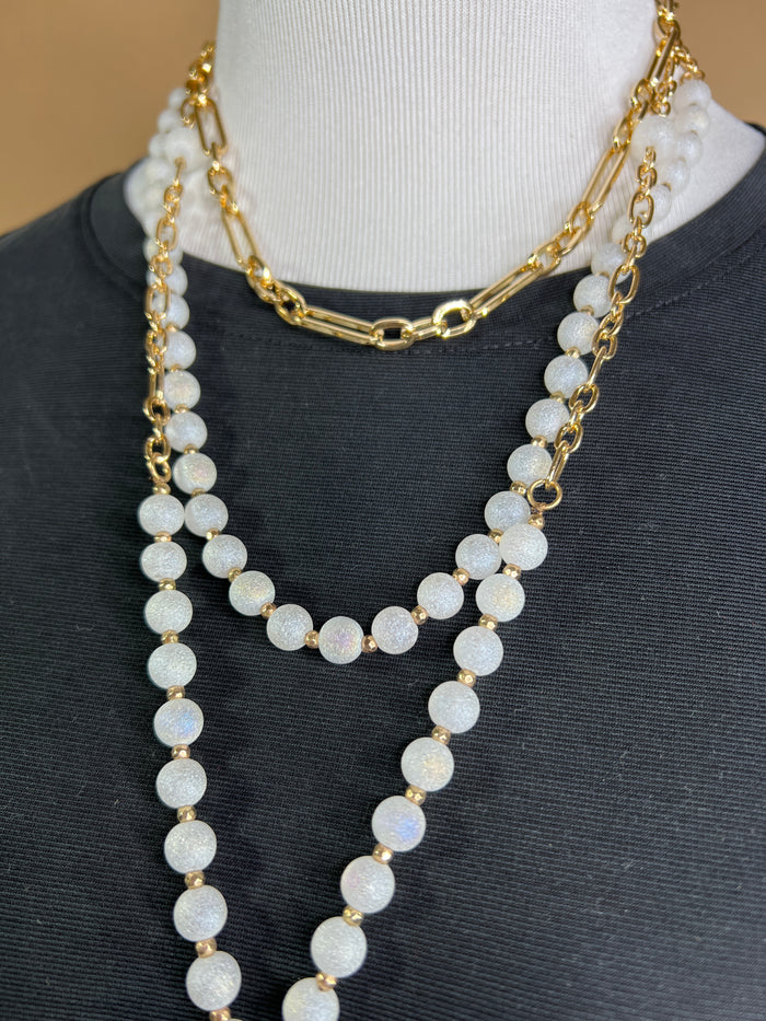 Layered Crystal Statement Necklace