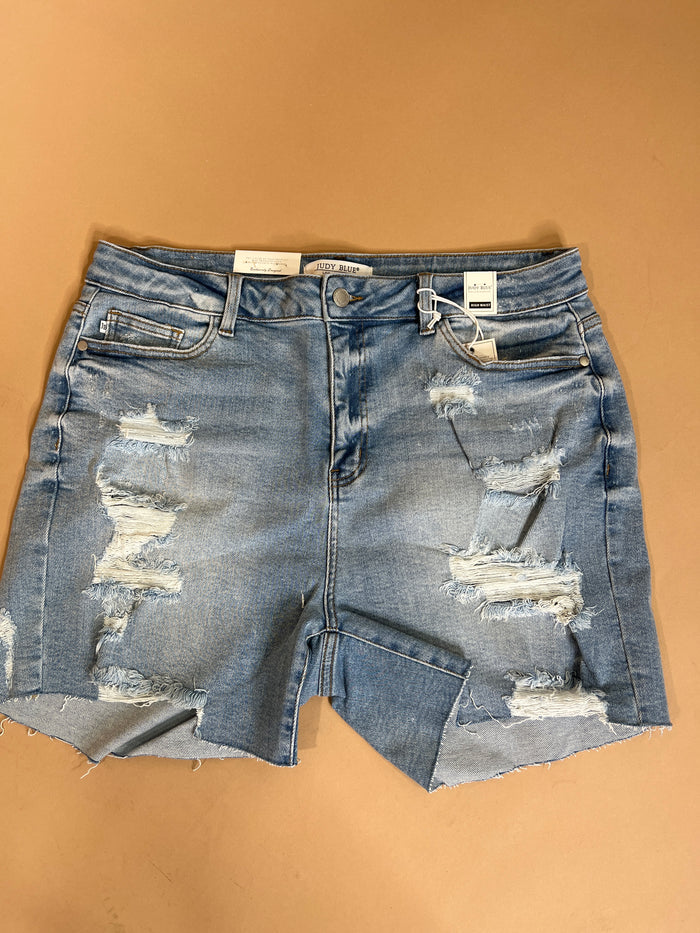 Judy Blue hi-waist destroyed shorts