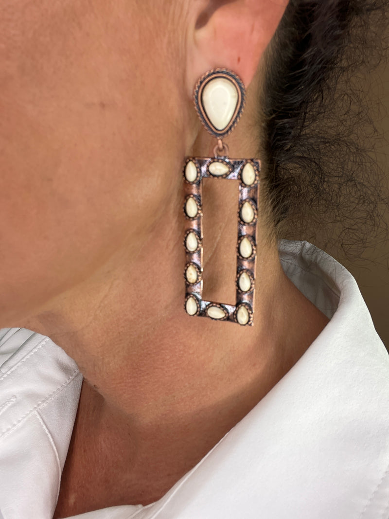 Rectangle Statement Earrings