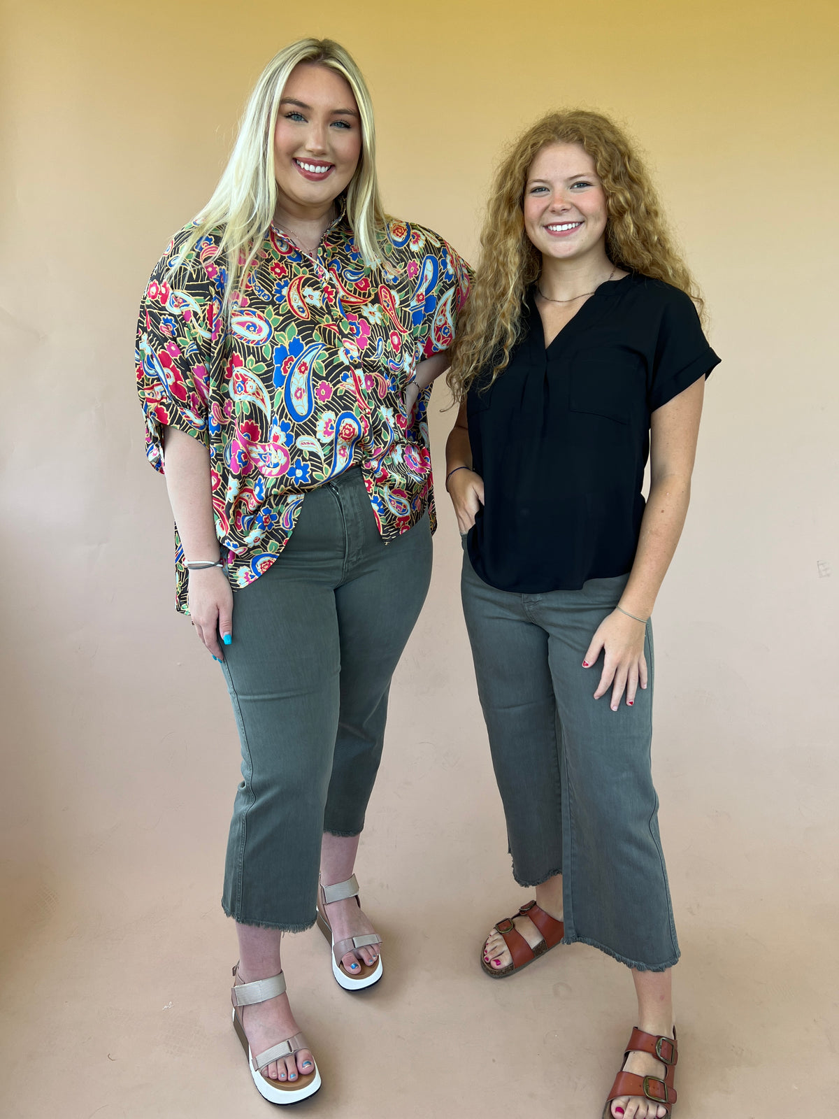 Olive Green Judy Blue Cropped Jeans