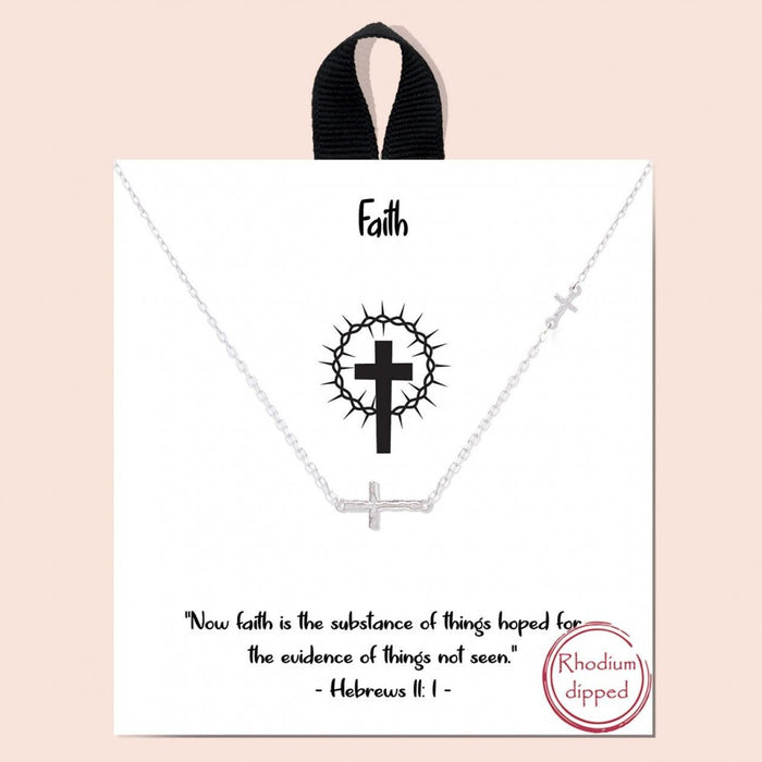 Short Metal Faith Necklace