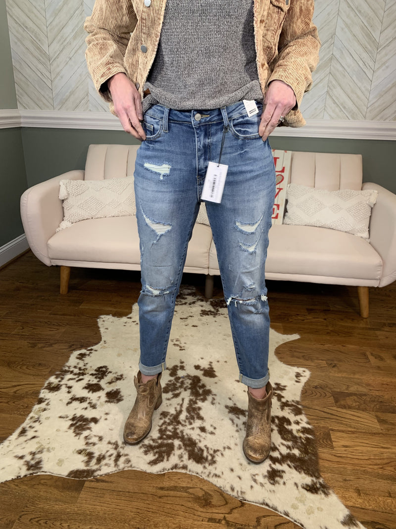 Judy Blue high-waist destroyed boyfriend fit