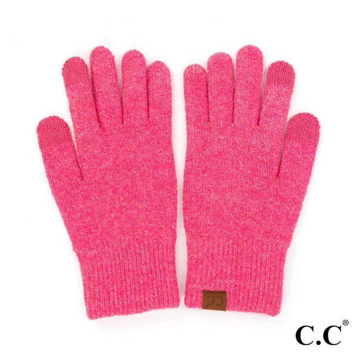 C.C. Recycled Yarn Smart Touch Gloves - 2 colors