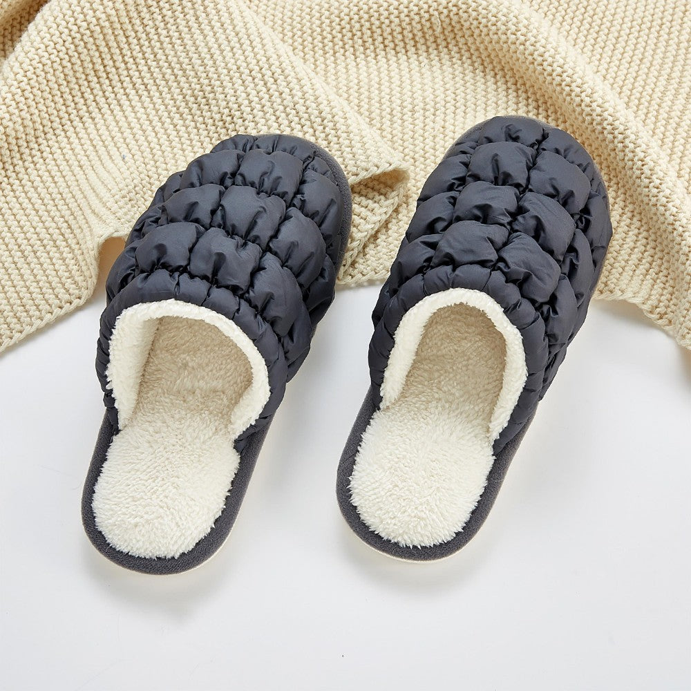 Solid Puffer Style Slippers - multiple colors