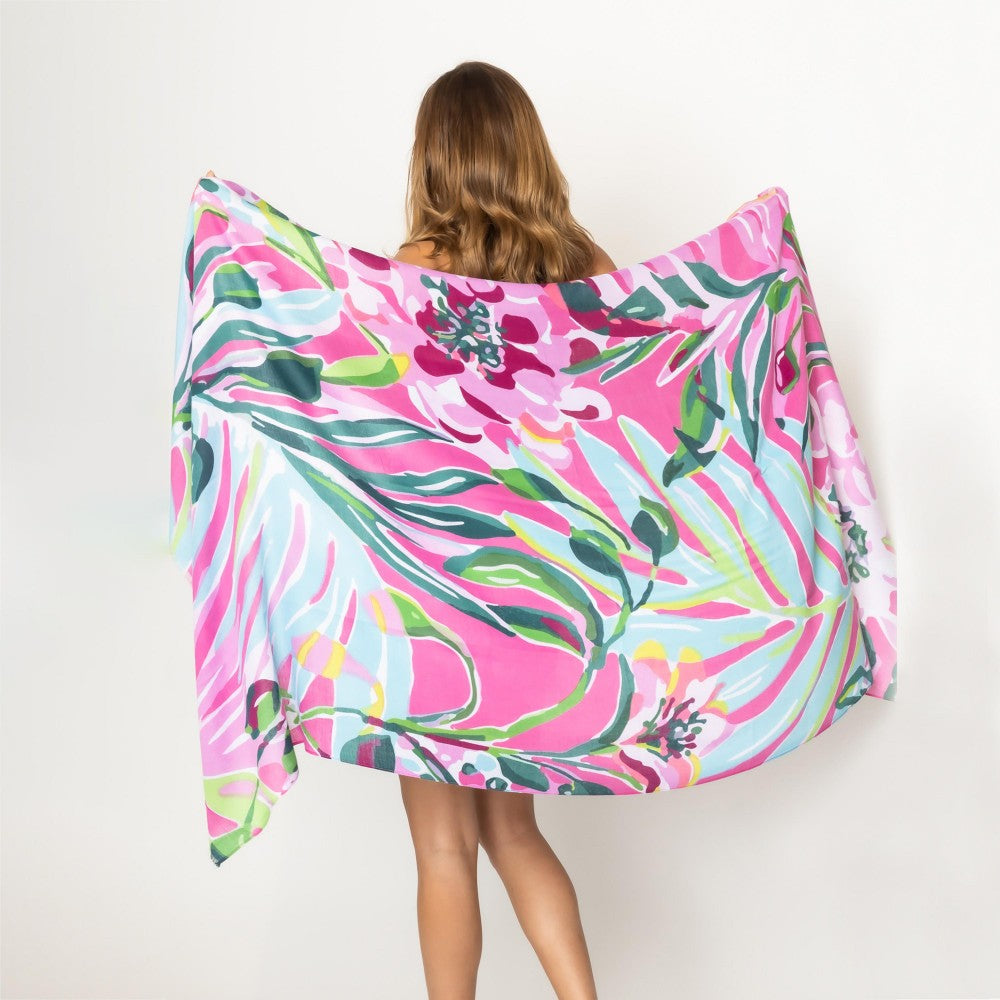 Tropical Leaves Printed Scarf