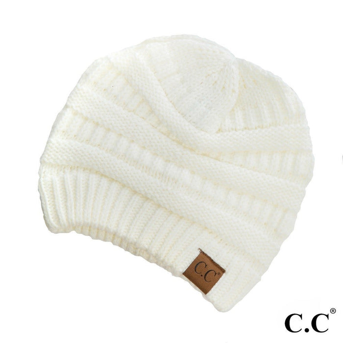 C.C Solid Ribbed Beanie *Final Sale*
