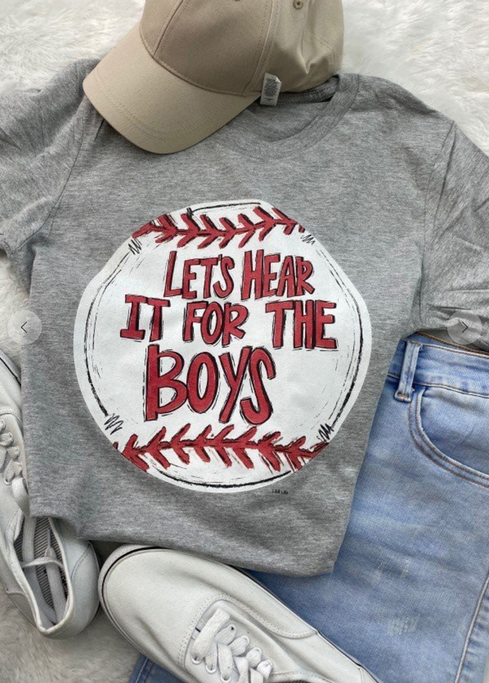 Let's hear it for the boys graphic tee