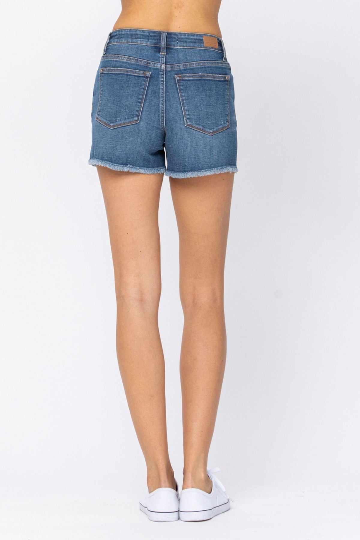 Judy Blue mid-rise destroyed cutoff shorts