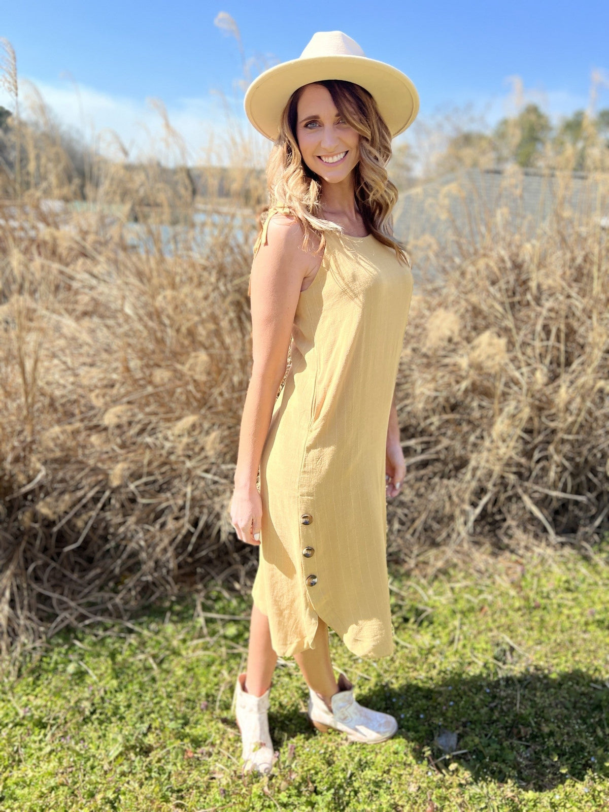 Mustard Strappy Dress