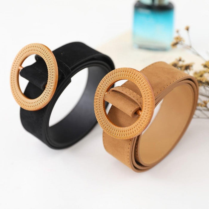 Vegan Leather Wide Belt