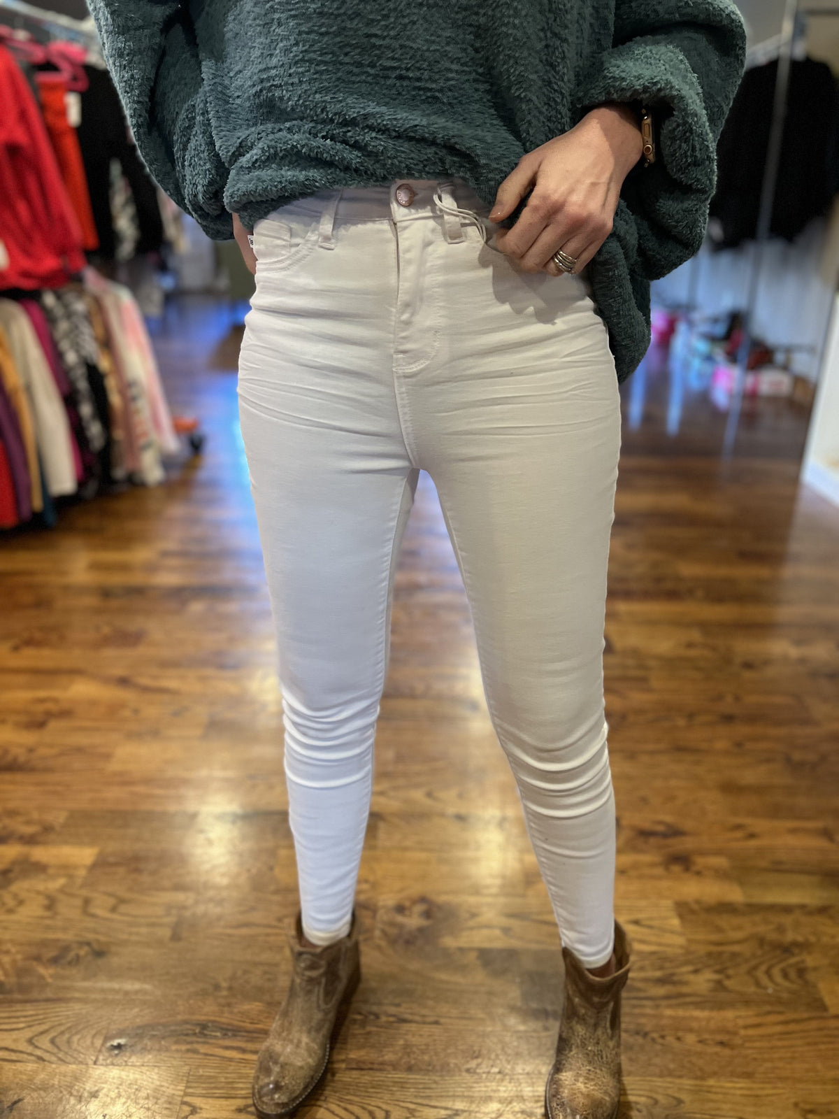 Judy Blue white hi-waist skinny