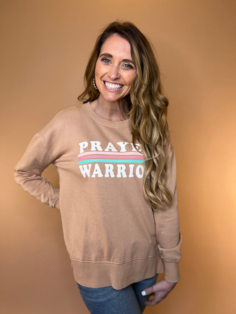 Jadelynn Brooke Prayer Warrior crew sweatshirt