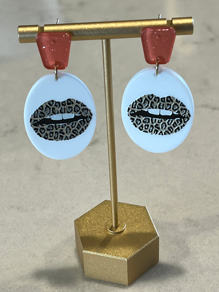 Leopard Lips Earrings