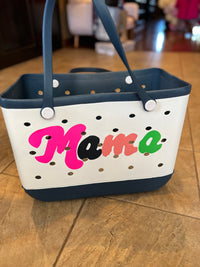 Graphic rubber beach bag *multiple options*