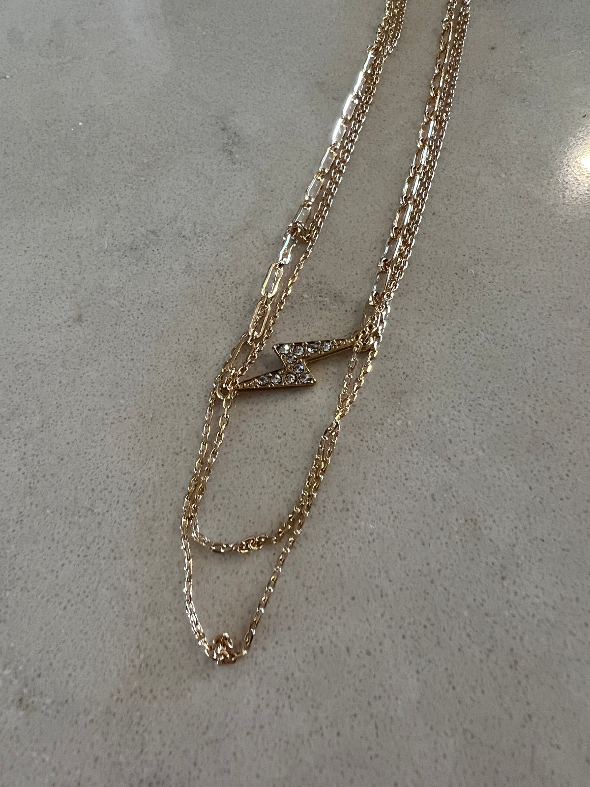 Triple Layer Lightning Necklace