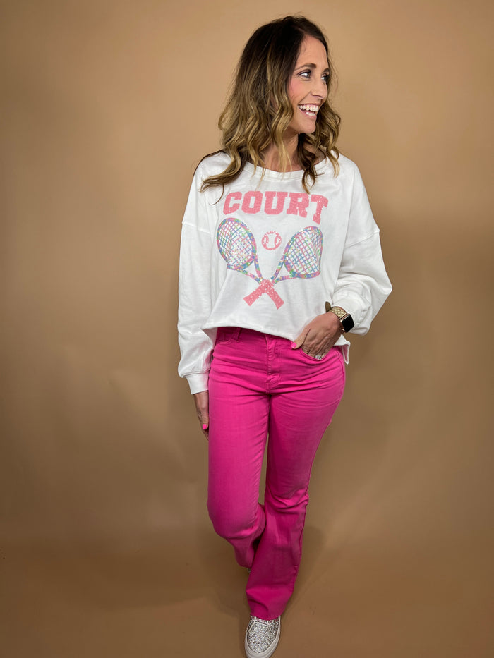 Judy Blue Hot Pink Flares