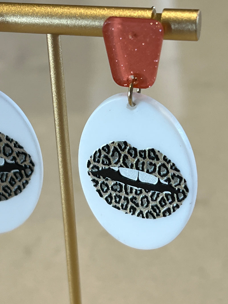 Leopard Lips Earrings