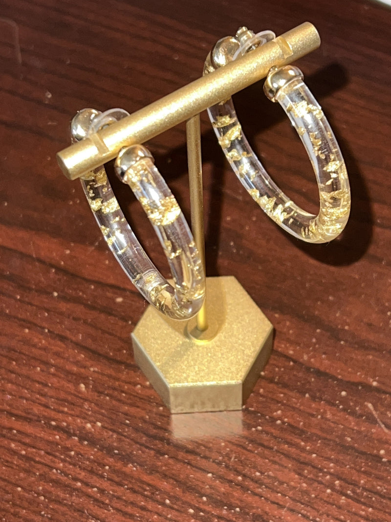 Gold Speck Clear Acrylic