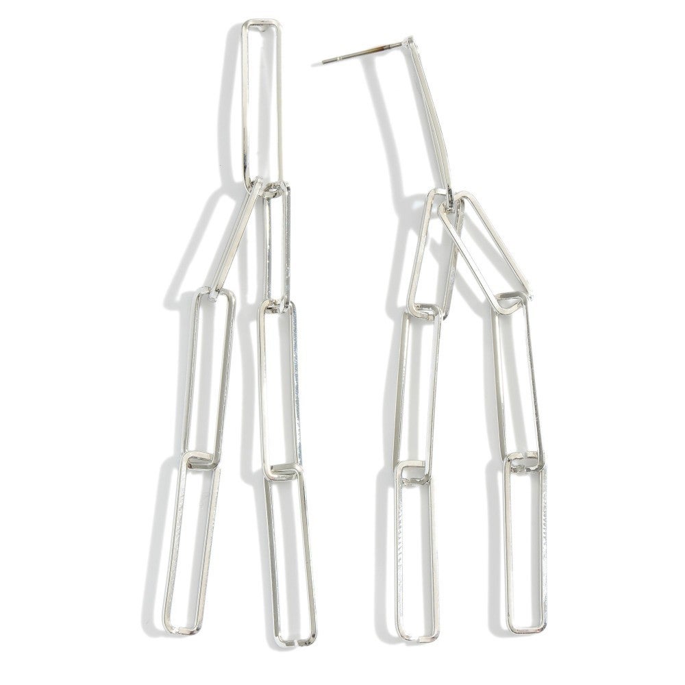 Metal chain drop earrings - multiple colors!