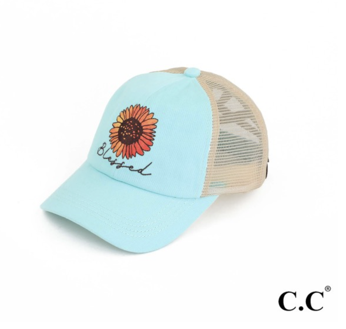 CC Ponytail graphic hat *multiple designs*